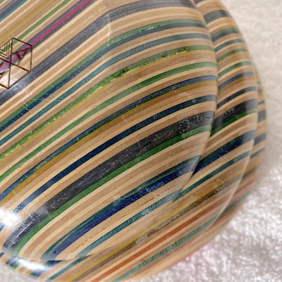Adrian Martinus Recycled Skateboard  Wood Bowl - Picture 9 of 14